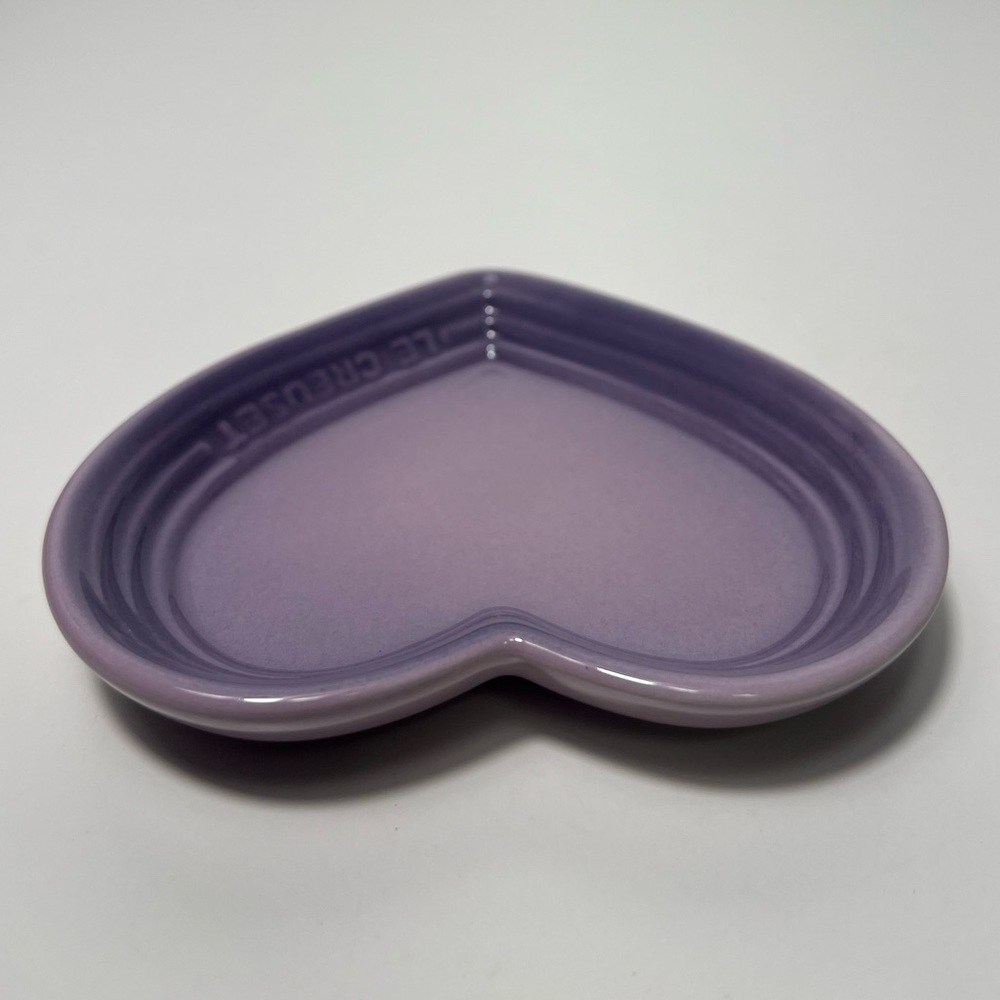 Le Creuset Stoneware Heart Shaped Trinket Dish Plate Tray Bowl - Picture 4 of 7